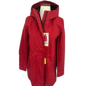 Hunter Water Resistant Cotton Smock Rain Jacket Hood Mesh Lined Drawstring Small